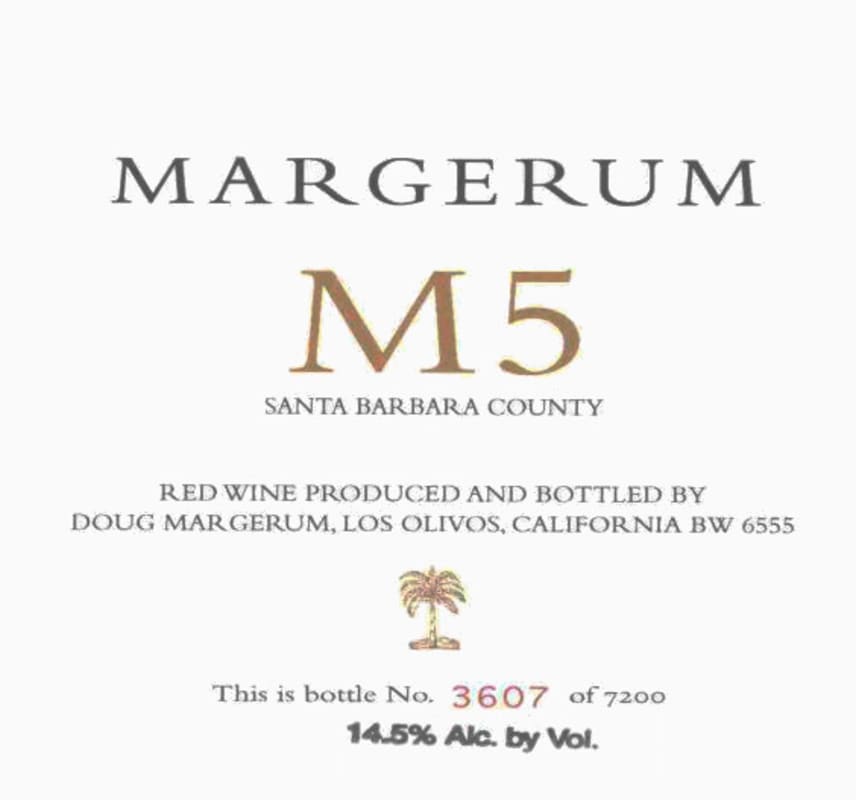 Margerum M5 Red 2004 Front Label