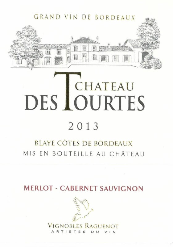 Chateau des Tourtes 2013 Front Label