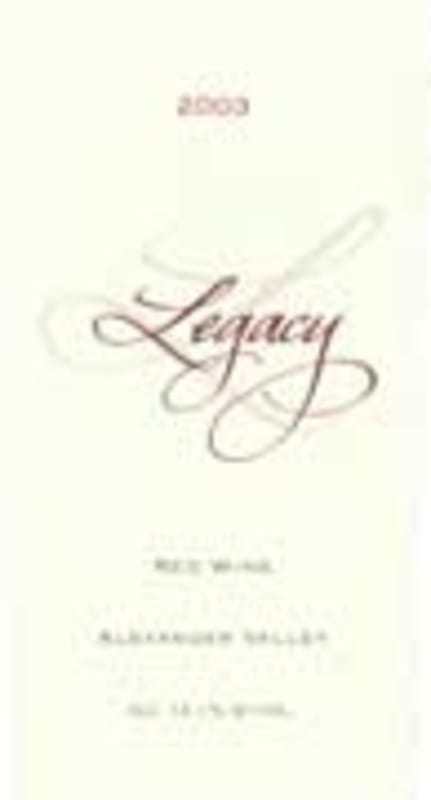 Stonestreet Legacy Meritage Red 2003 Front Label