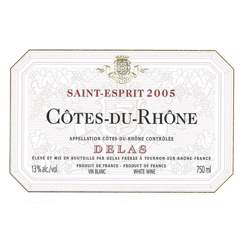 Delas Cotes-du-Rhone Saint-Esprit Rouge 2005 Front Label