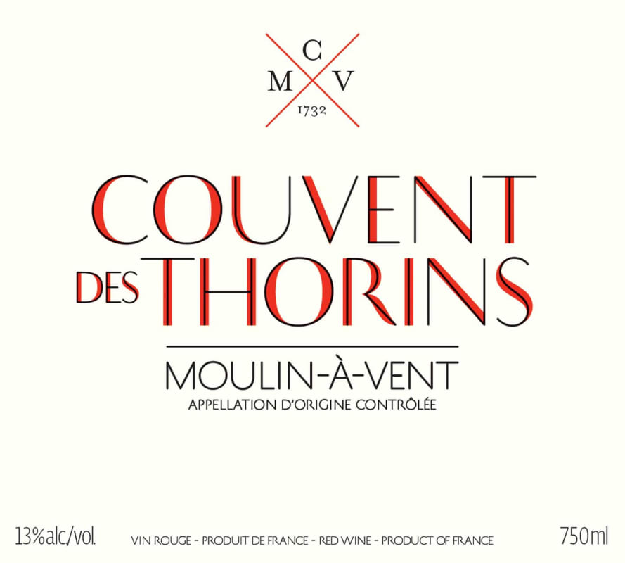 Chateau du Moulin-a-Vent Couvent des Thorins 2014 Front Label