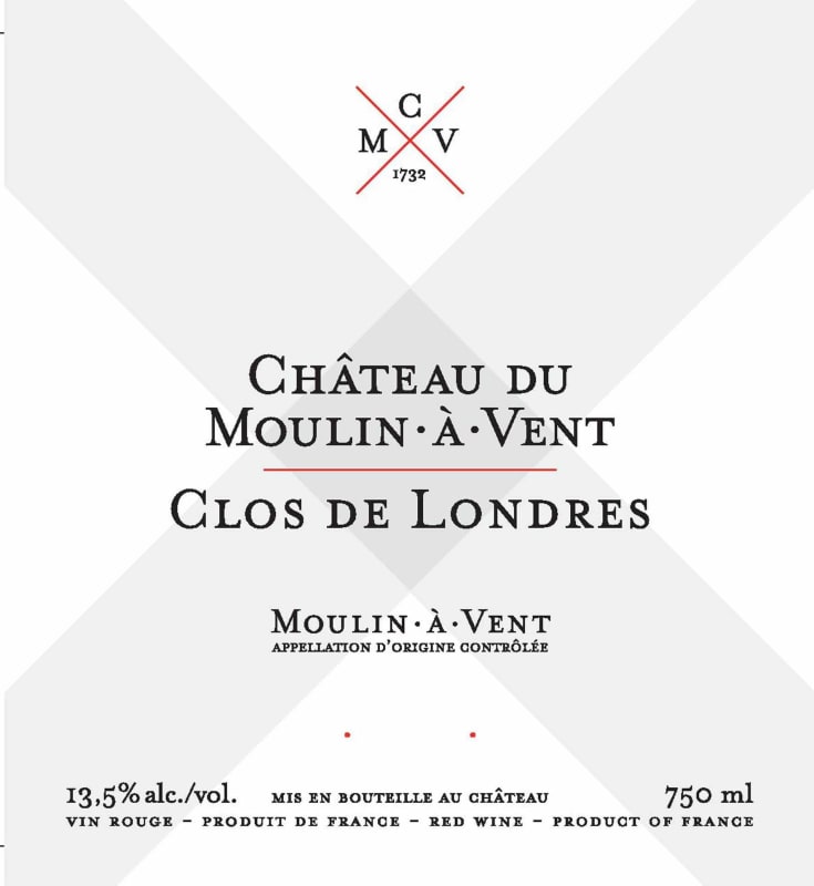 Chateau du Moulin-a-Vent Clos de Londres 2014 Front Label