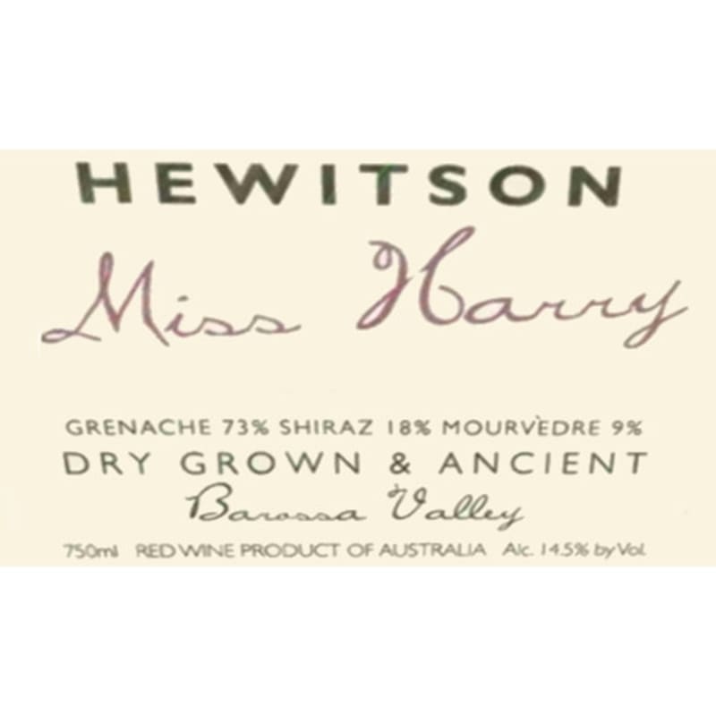 Hewitson Miss Harry GSM 2005 Front Label