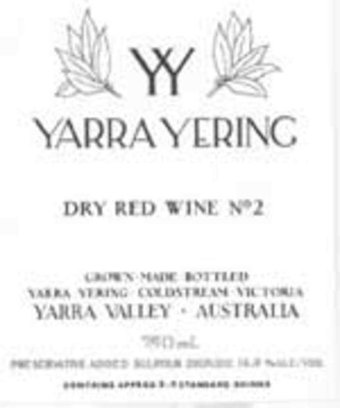 Yarra Yering No. 2 Dry Red 2004 Front Label