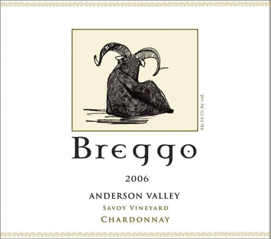 Breggo Cellars Savoy Vineyard Chardonnay 2006 Front Label