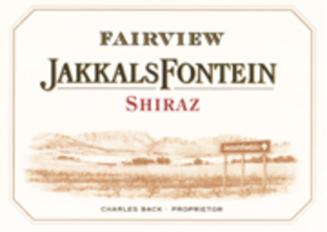 Fairview JakkalsFontein Shiraz 2003 Front Label