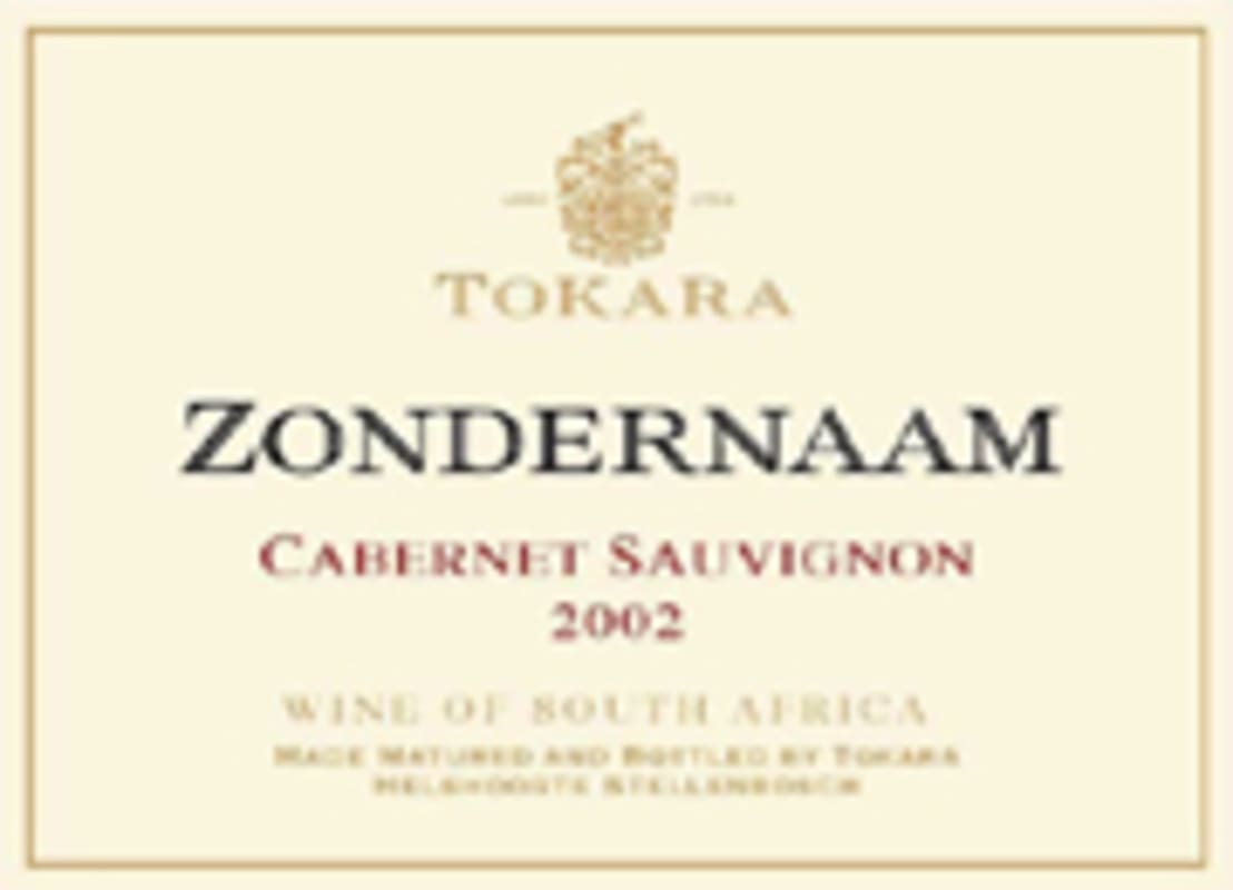 Zondernaam Cabernet Sauvignon 2002 Front Label