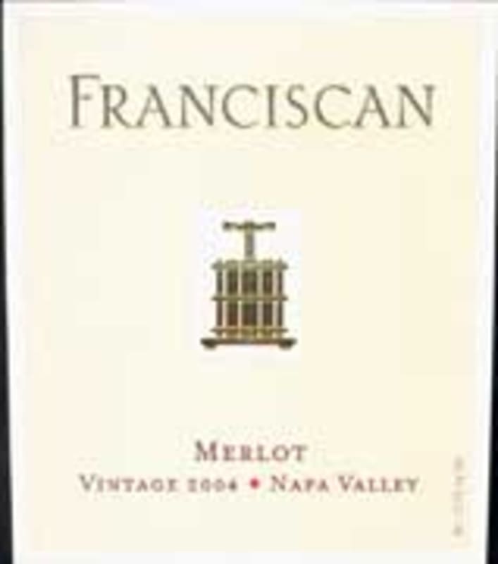 Franciscan Estate Merlot 2004 Front Label