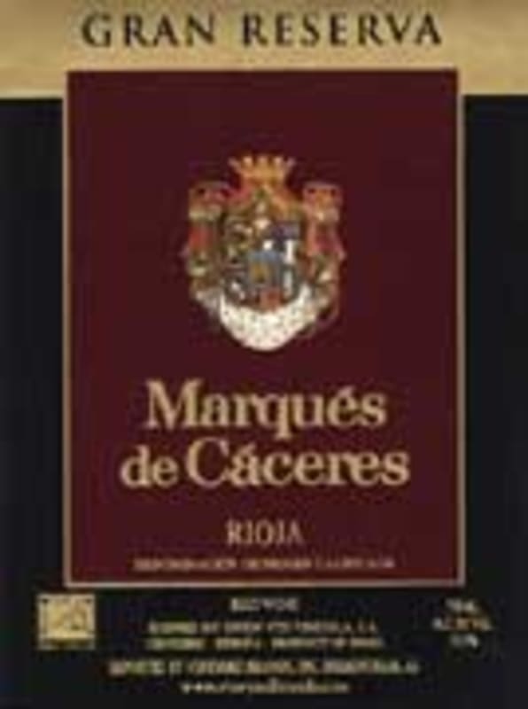 Marques de Caceres Rioja Gran Reserva 2000 Front Label