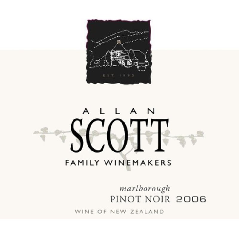 Allan Scott Marlborough Estate Pinot Noir 2006 Front Label