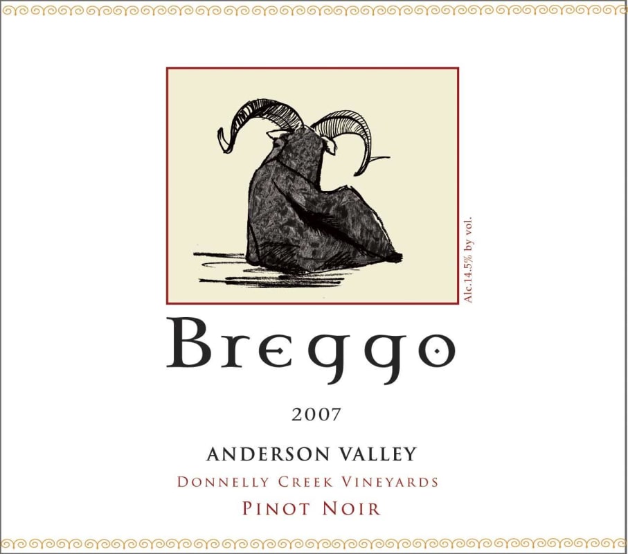 Breggo Cellars Donnelly Creek Pinot Noir 2007 Front Label