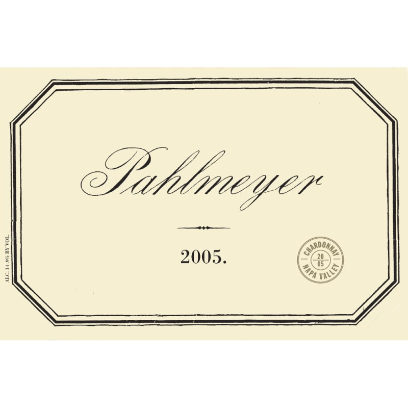 Pahlmeyer Napa Valley Chardonnay 2005 Front Label