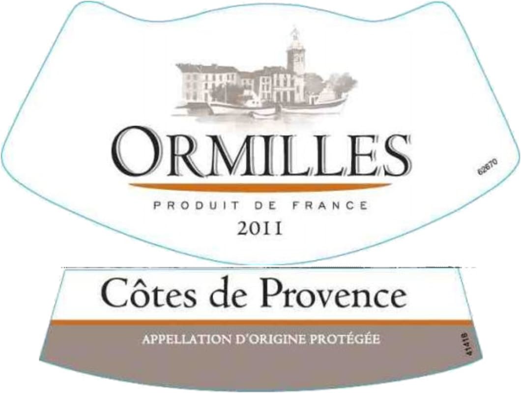 Chateau Gassier Ormilles Cotes de Provence Rose 2011 Front Label