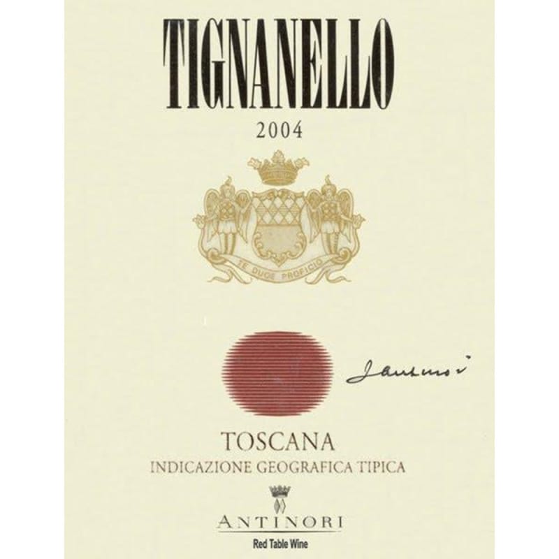 Marchesi Antinori Tignanello 2004 Front Label