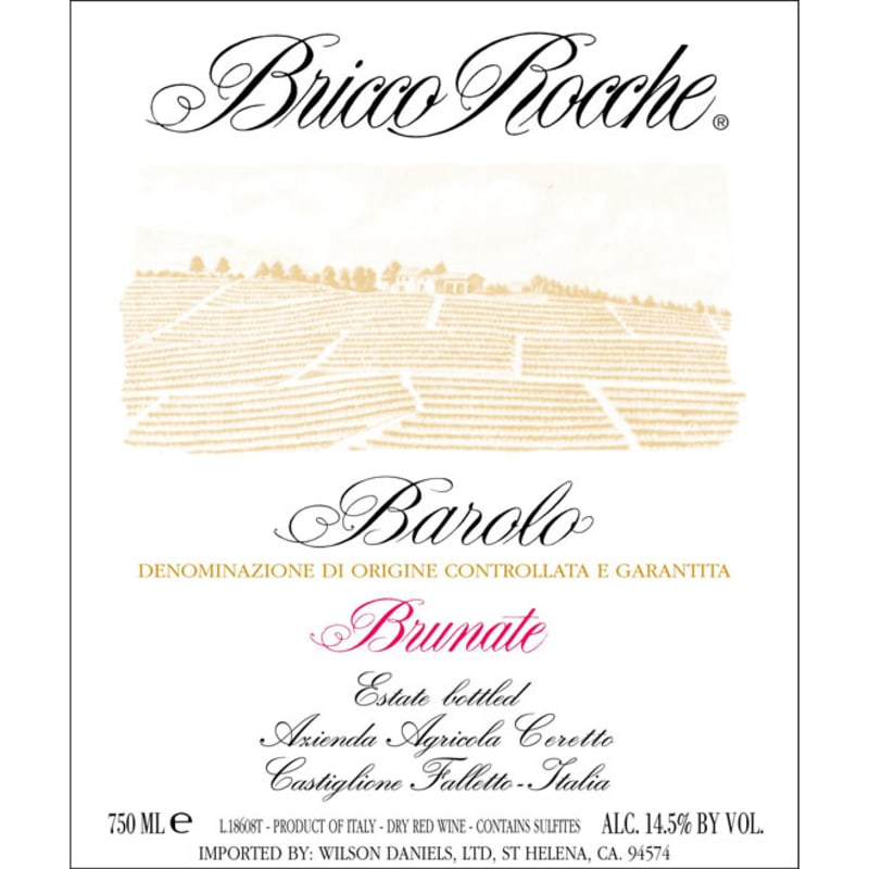 Ceretto Barolo Brunate 2000 Front Label