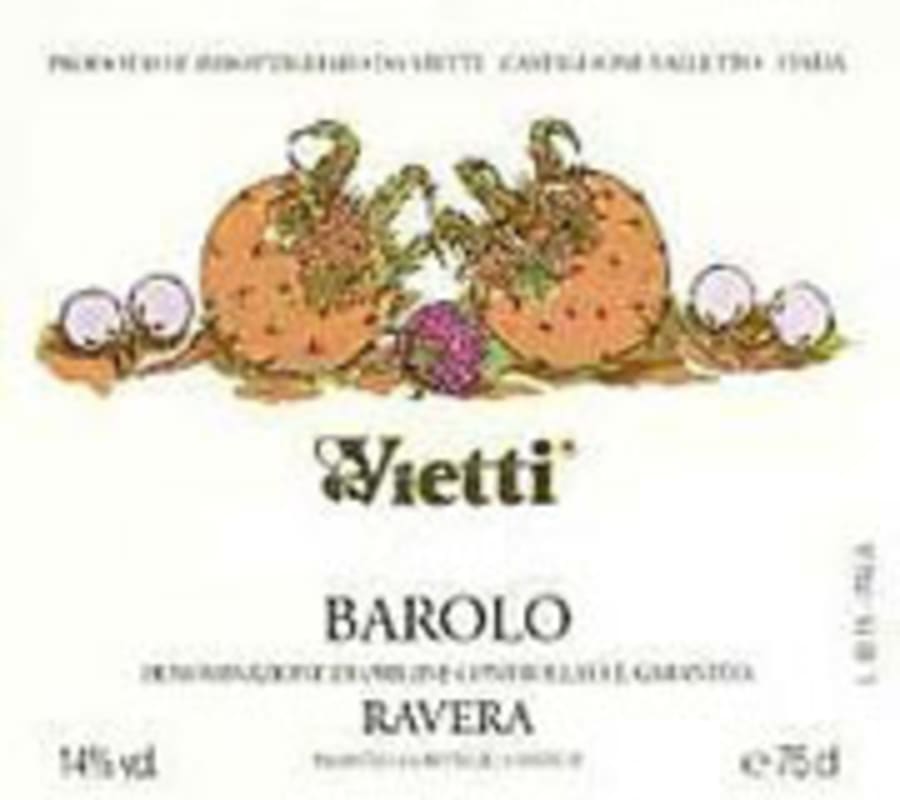 Vietti Barolo Ravera 2003 Front Label