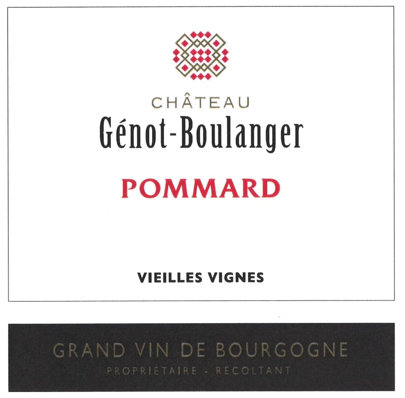 Domaine Genot-Boulanger Pommard Vieilles Vignes 2012 Front Label