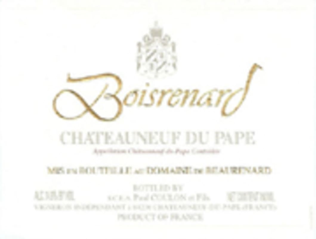 Domaine de Beaurenard Chateauneuf-du-Pape Le Boisrenard Rouge 2004 Front Label