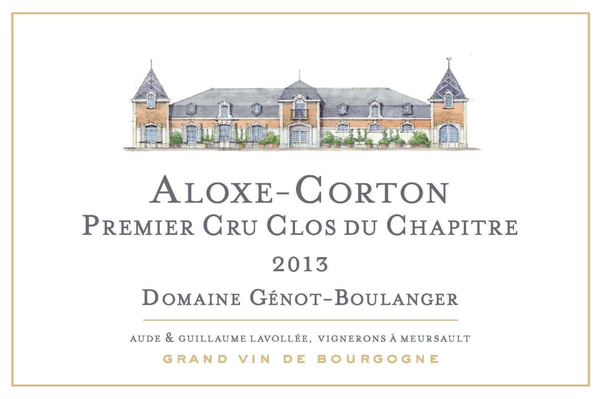 Domaine Genot-Boulanger Aloxe-Corton Clos du Chapitre Premier Cru 2013 Front Label