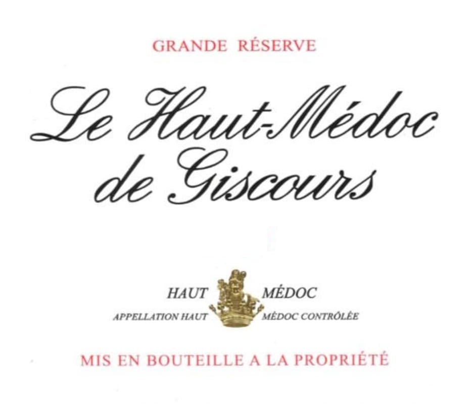 Chateau Giscours Le Haut-Medoc de Giscours 2012 Front Label