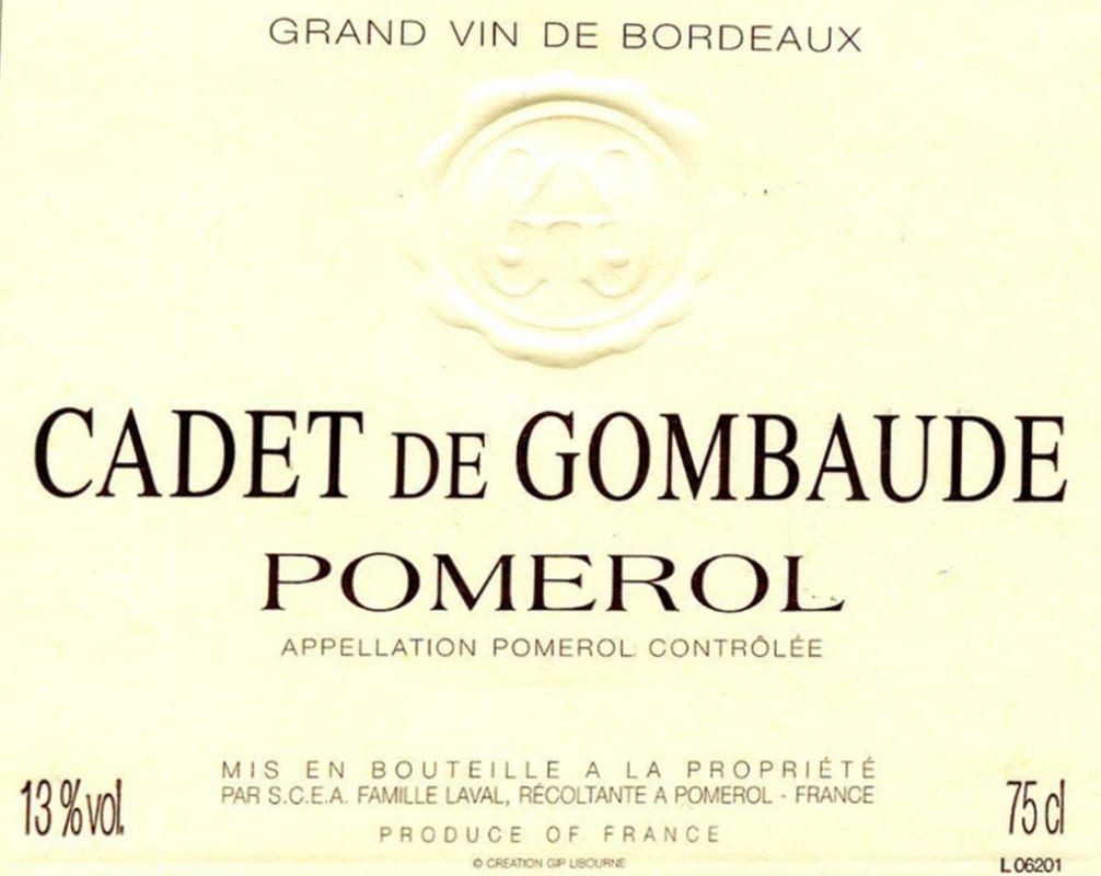 Chateau Gombaude Guillot Cadet de Gombaude 2008 Front Label