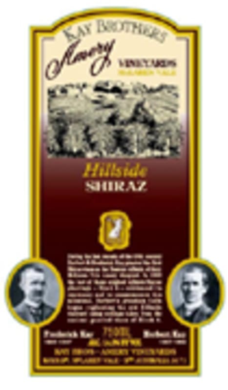 Kay Brothers Hillside Shiraz 2003 Front Label