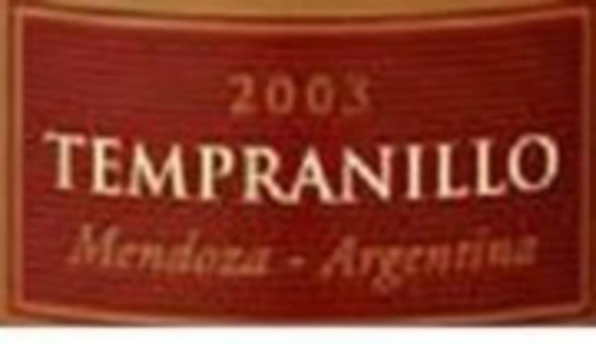 Zuccardi Q Tempranillo 2003 Front Label