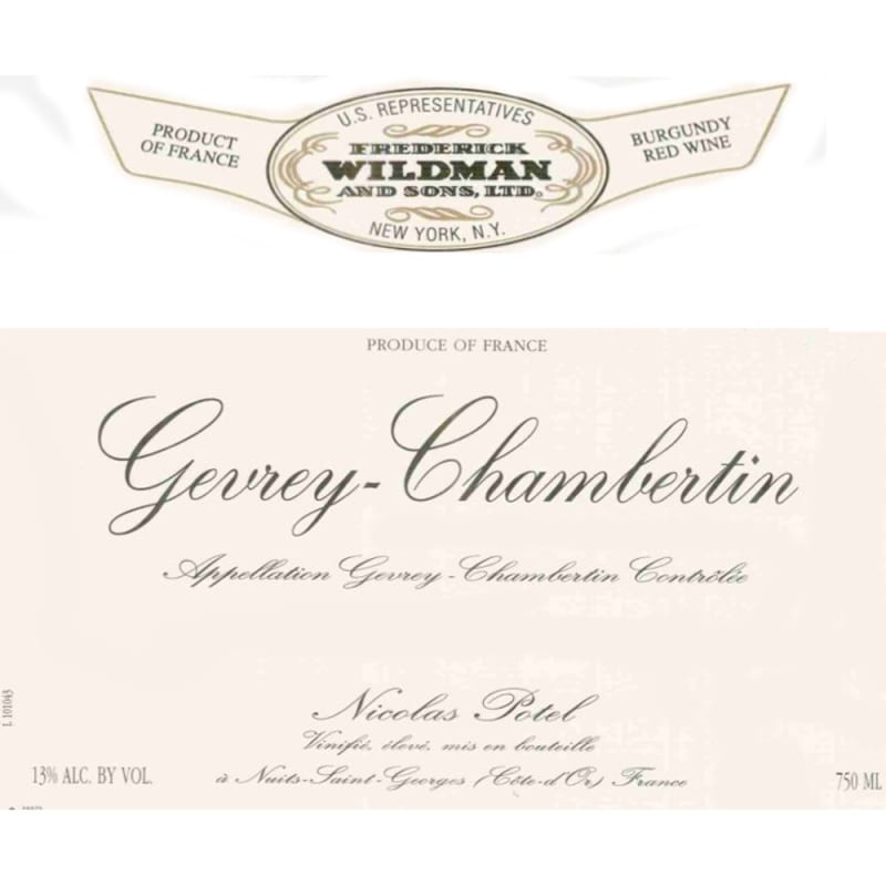Nicolas Potel Gevrey Chambertin (half-bottle) 2005 Front Label