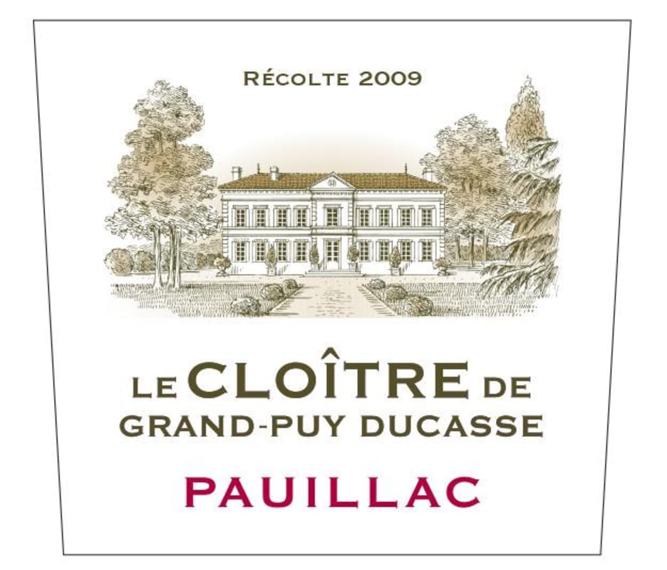 Chateau Grand-Puy-Ducasse Le Cloitre de Grand-Puy Ducasse 2009 Front Label