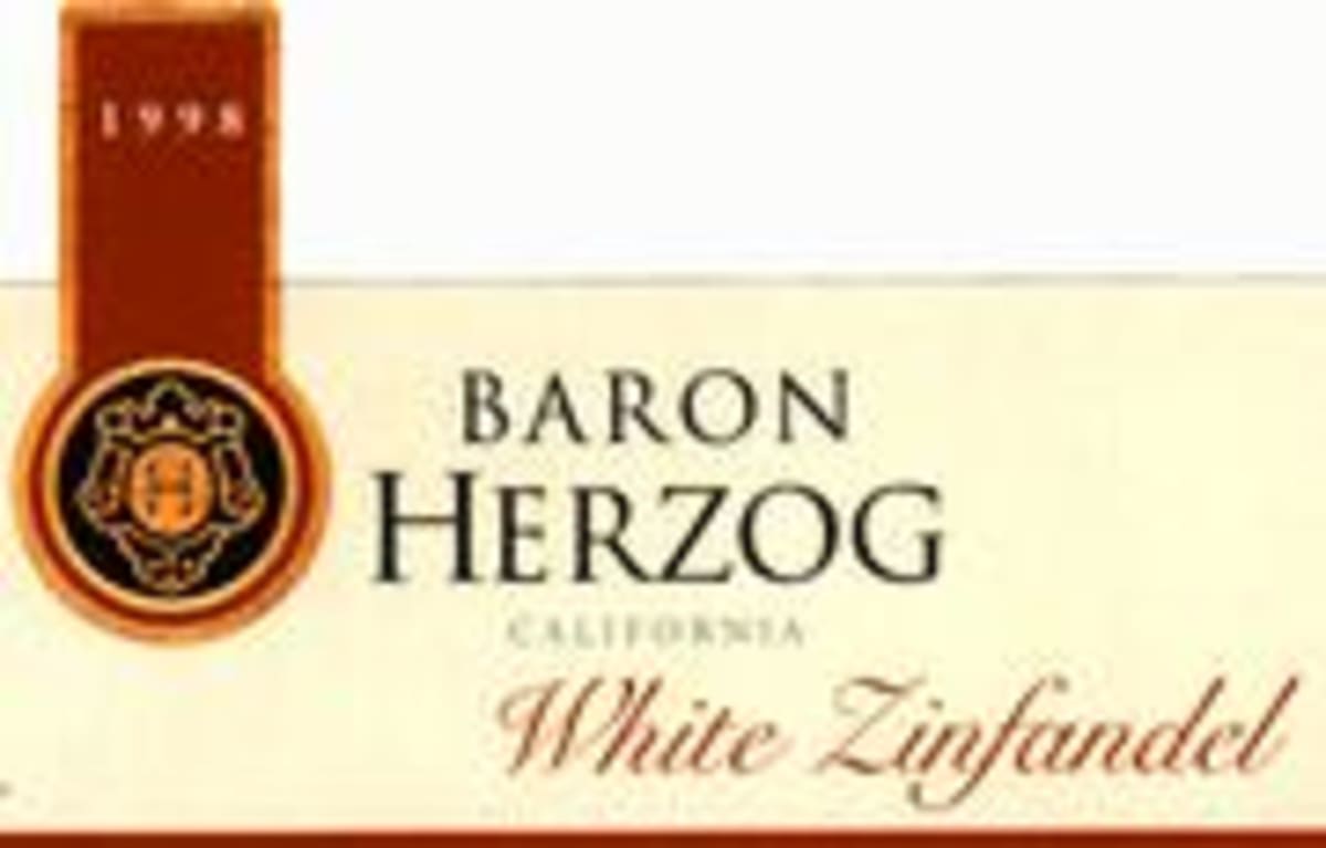 Baron Herzog White Zinfandel (OU Kosher) 1998 Front Label