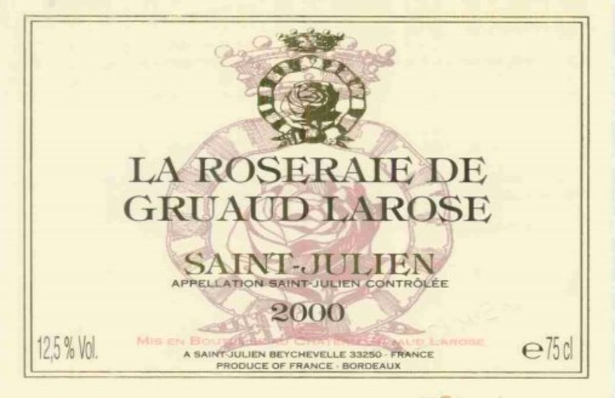 Chateau Gruaud Larose La Roseraie de Gruaud Larose 2000 Front Label