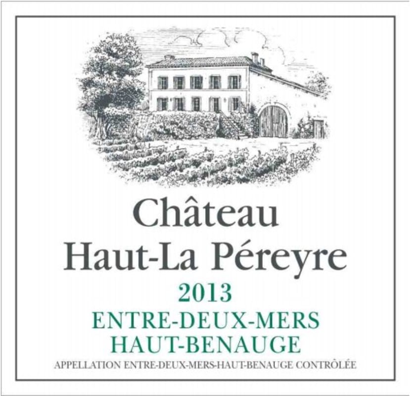 Chateau Haut-La Pereyre 2013 Front Label