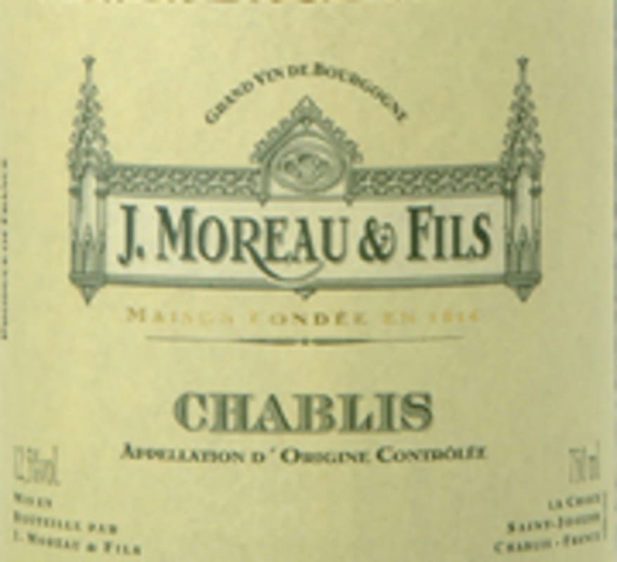 J. Moreau & Fils Chablis 2004 Front Label