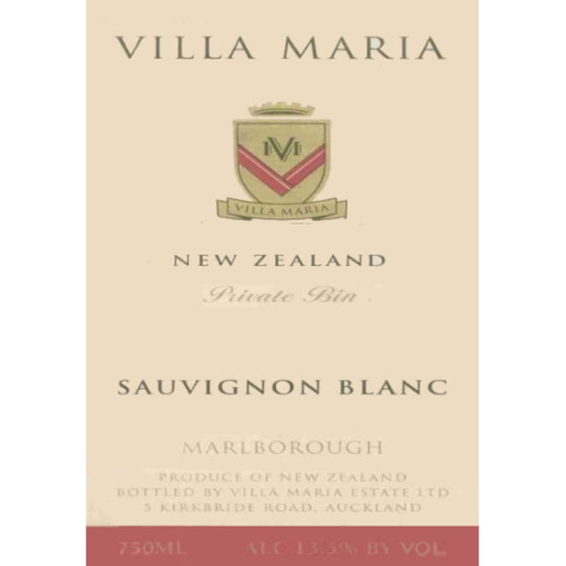 Villa Maria Private Bin Sauvignon Blanc 2007 Front Label