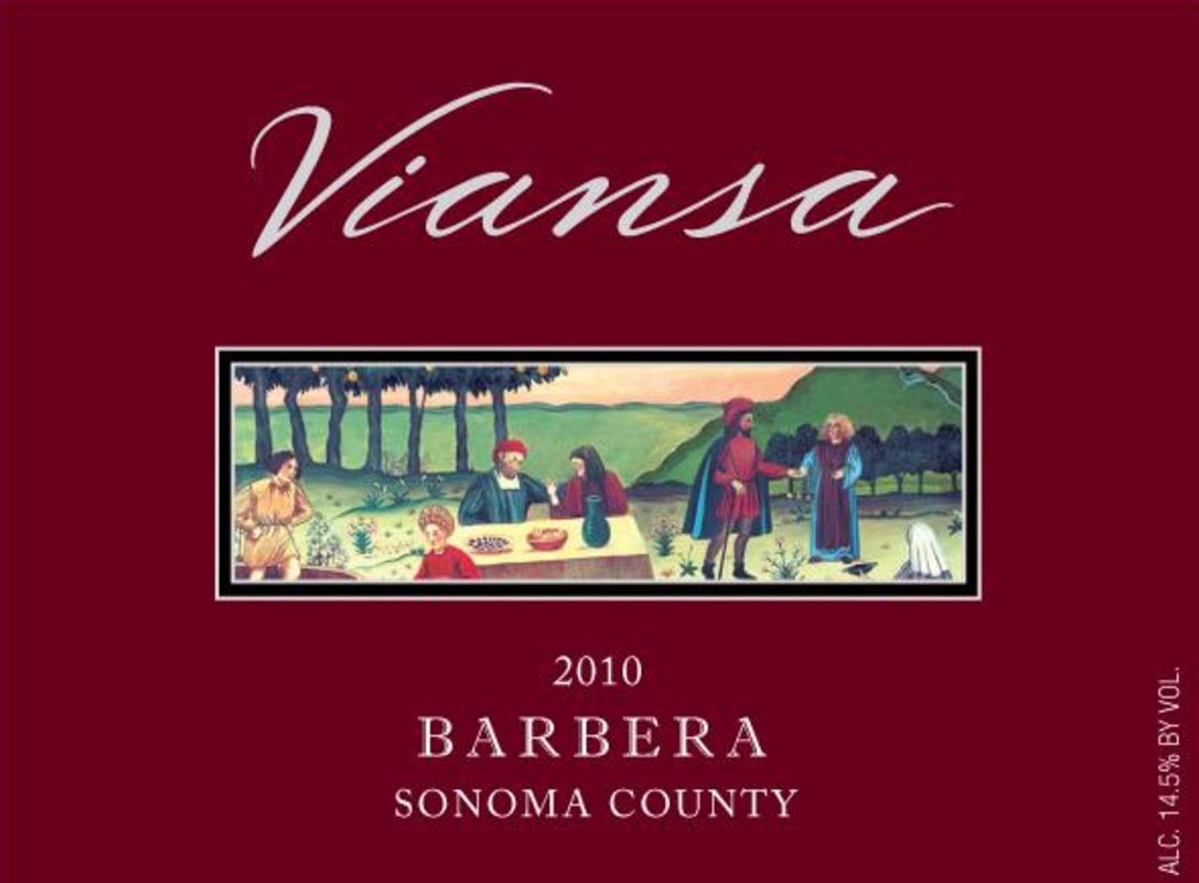 Viansa Winery Barbera 2010 Front Label