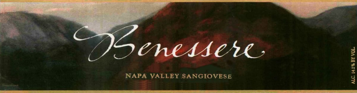 Benessere Napa Valley Sangiovese 2006 Front Label