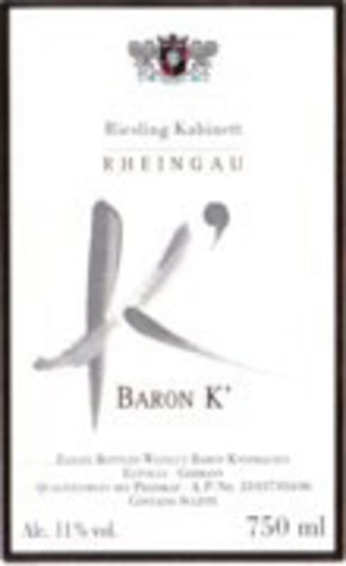 Baron zu Knyphausen Baron K Riesling Kabinett 2006 Front Label