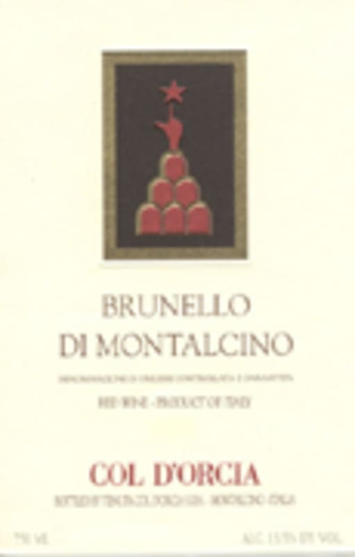 Col d'Orcia Brunello di Montalcino 2002 Front Label