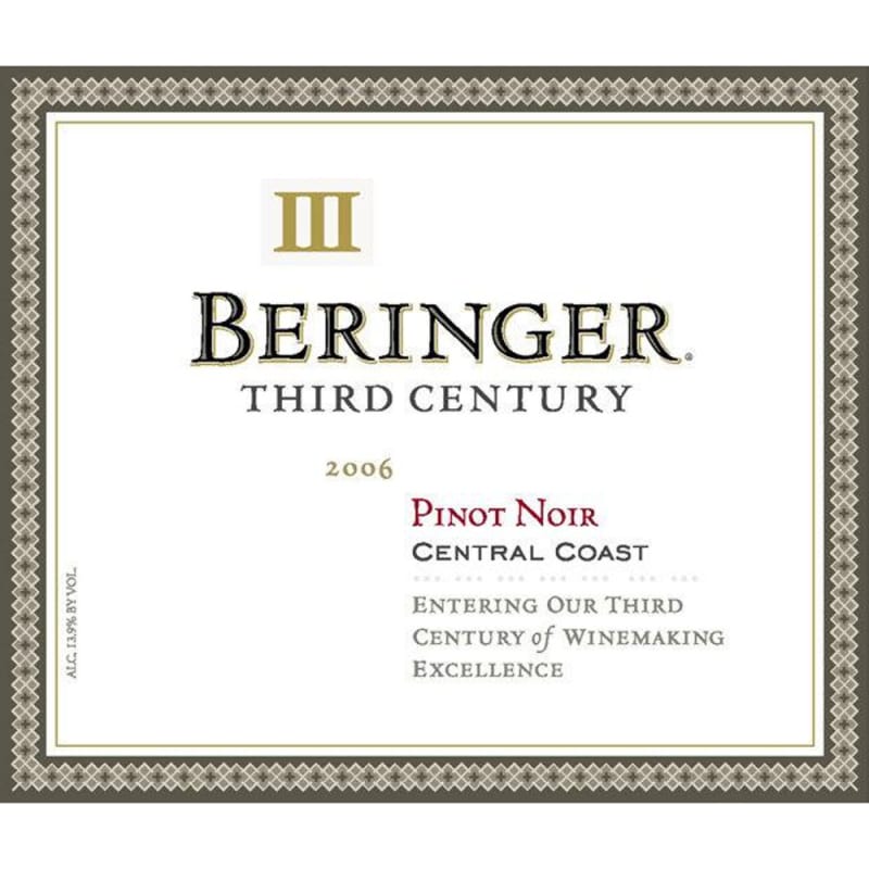 Beringer Third Century Pinot Noir 2006 Front Label