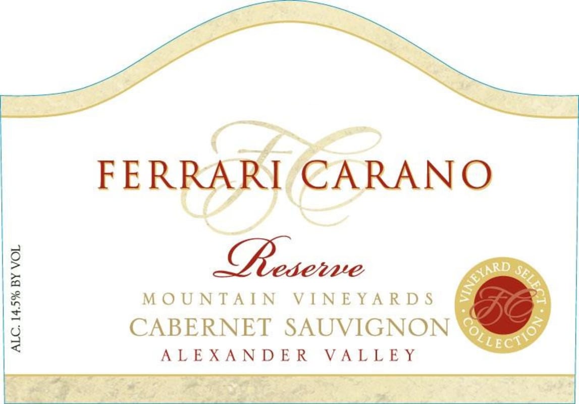 Ferrari-Carano Reserve Cabernet Sauvignon 2010 Front Label