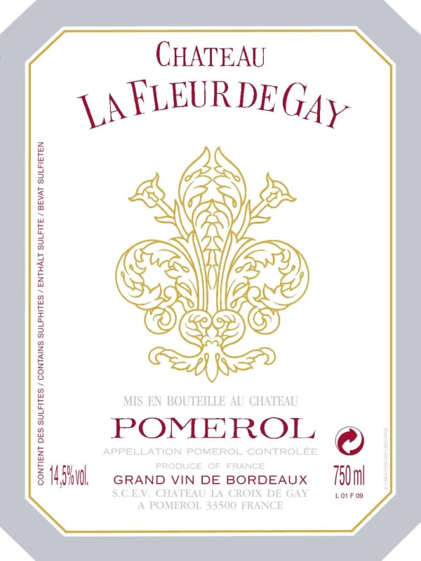 Chateau La Fleur de Gay 2010 Front Label