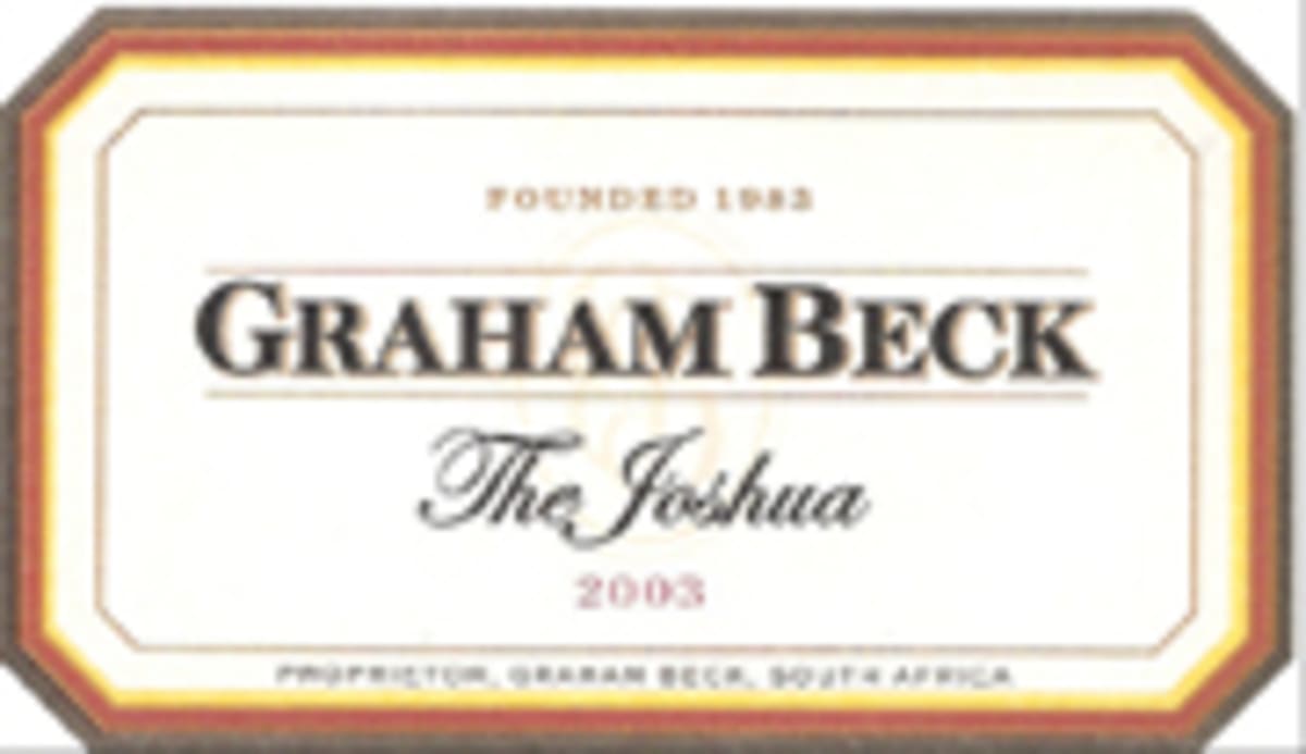 Graham Beck The Joshua Old Vine Shiraz 2003 Front Label