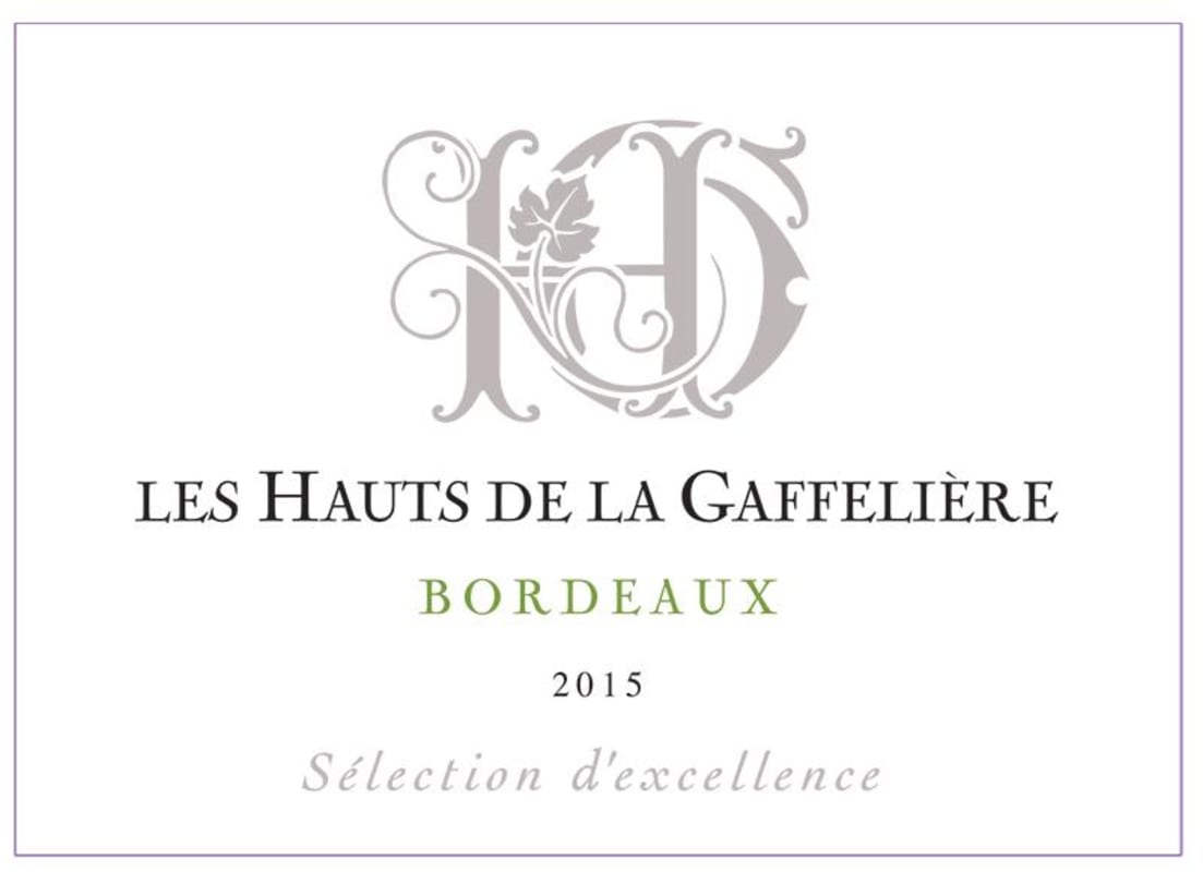 Chateau La Gaffeliere Les Hauts de La Gaffeliere Blanc 2015 Front Label