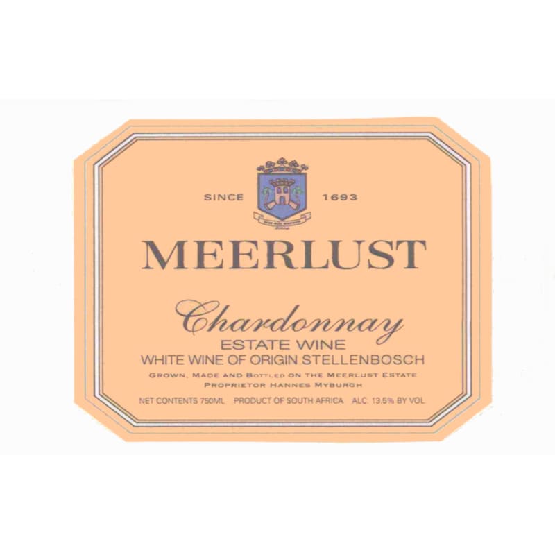 Meerlust Chardonnay 2005 Front Label