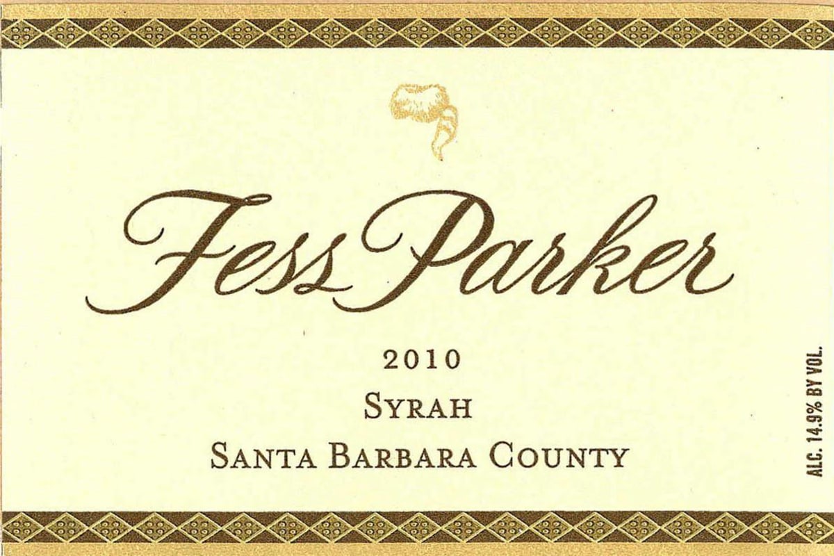 Fess Parker Santa Barbara Syrah 2010 Front Label