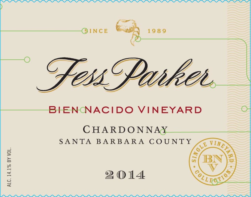 Fess Parker Bien Nacido Vineyard Chardonnay 2014 Front Label