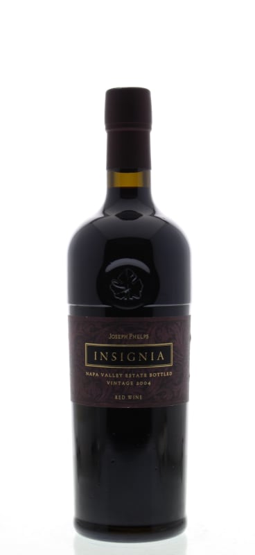 Joseph Phelps Insignia (scuffed label) 2004 Front Bottle Shot