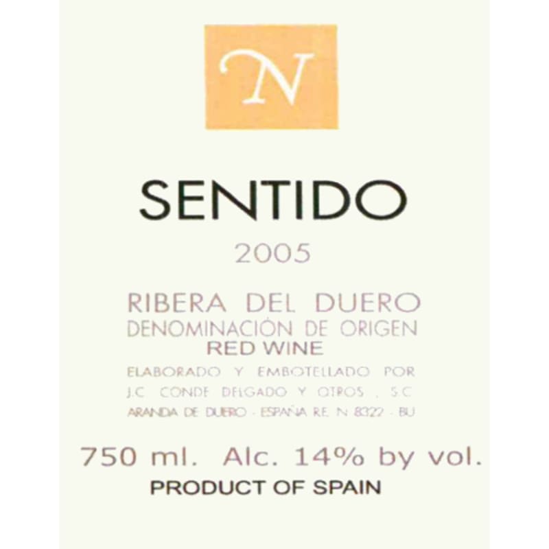 Bodegas Conde Neo Sentido 2005 Front Label