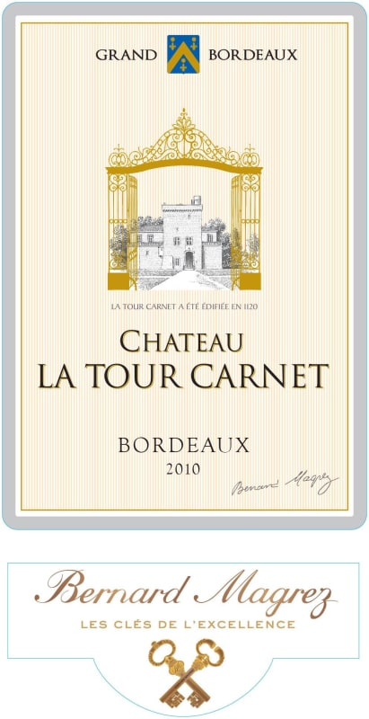 Chateau La Tour Carnet Blanc 2010 Front Label