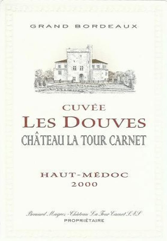 Chateau La Tour Carnet Cuvee Les Douves 2000 Front Label